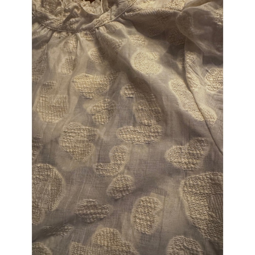 Hunter Bell New York Ivory Puff Sleeve Blouse Size Lge Cottagecore Coquette - Picture 7 of 7